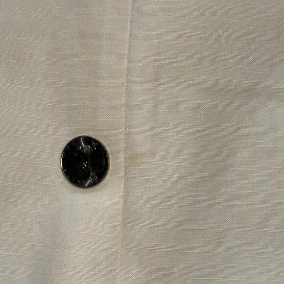 Tahari 12 Cream Jacket & Shell Set Linen Blend - Picture 9 of 9